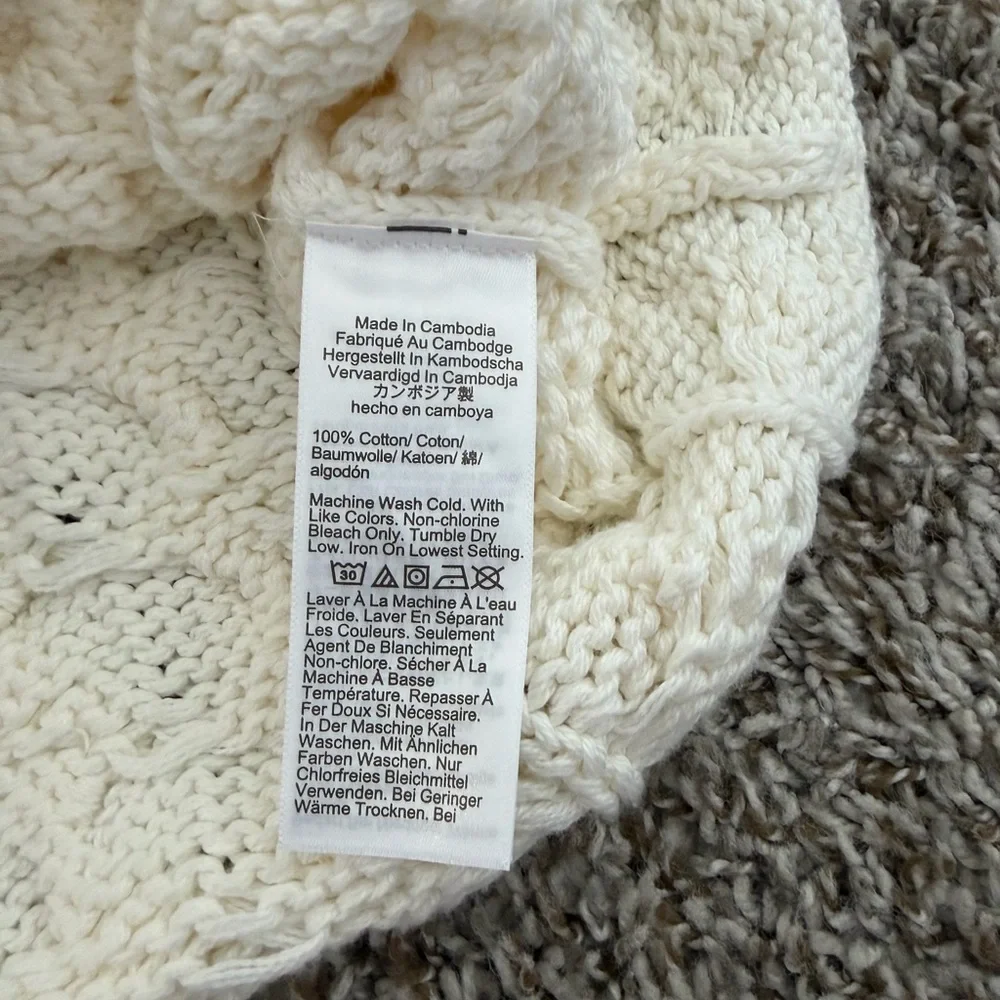 J. Crew Cream Cable Knit Rollneck sweater